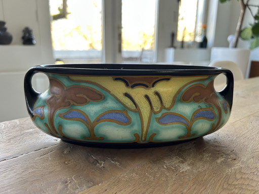 Beautiful Vintage Art Deco Corel Pottery Schoonhoven Holland
