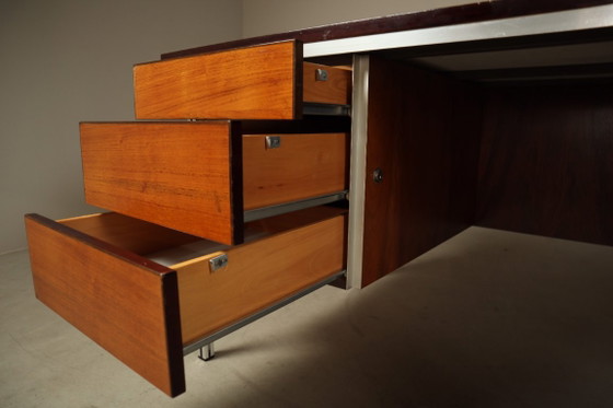 Bureau de direction ORA Acciaio, fabriqué en Italie dans les années 1970. – Bureaux, Wood (photo 10 of 16)