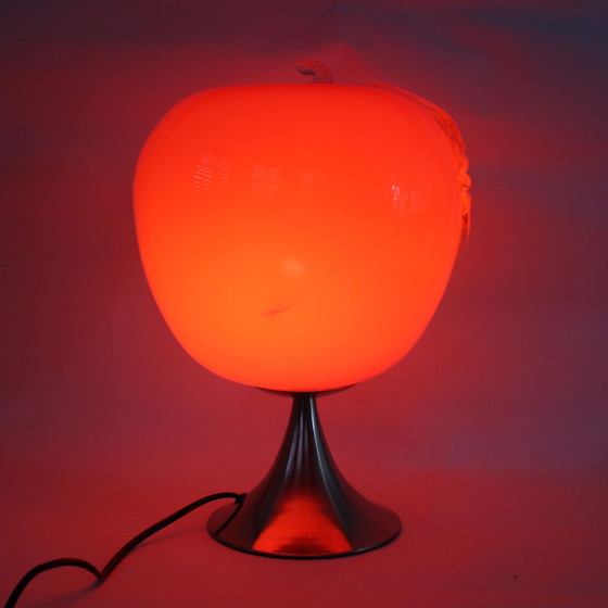 Image 1 of Prisma Red Apple Glass Lamp