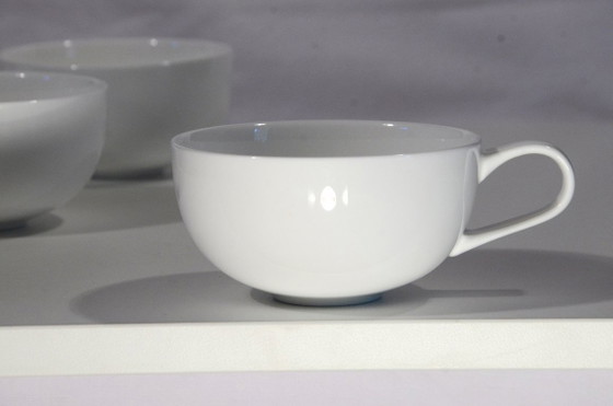 3 tazas de té de porcelana blanca, 10x5 cm, 200 ml. – Loza, Porcelain (photo 3 of 5)