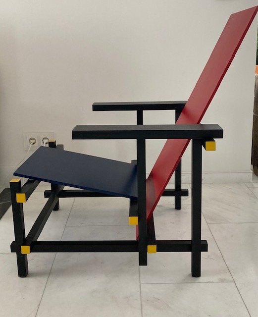 Image 1 of Rot-blauer Stuhl Gerrit Rietveld