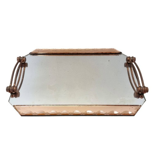 Französisches Art-Deco-Glastablett