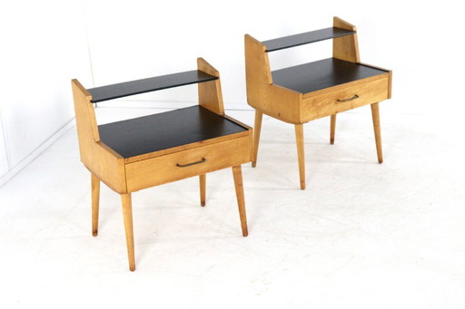 Ensemble de 2 tables de chevet Everest vintage