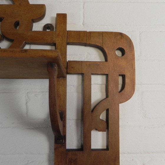 Image 1 of Appendiabiti da parete in stile Liberty, etagere, anni '20