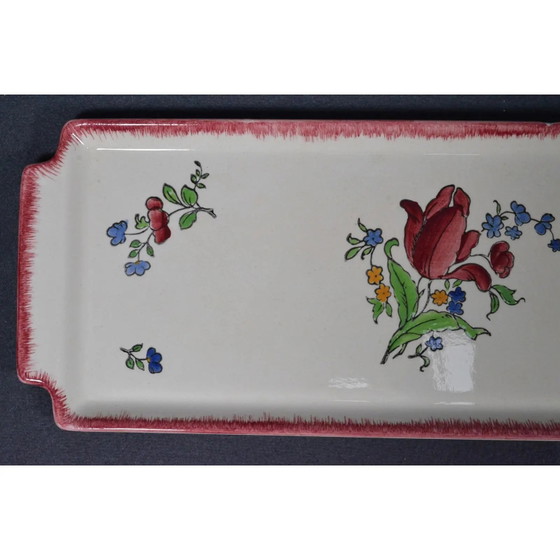 Service de Dessert et de Présentation en Faïence Florale Gien France “Lorraine” des Années 1950, 8 Pièces (photo 12 of 16)