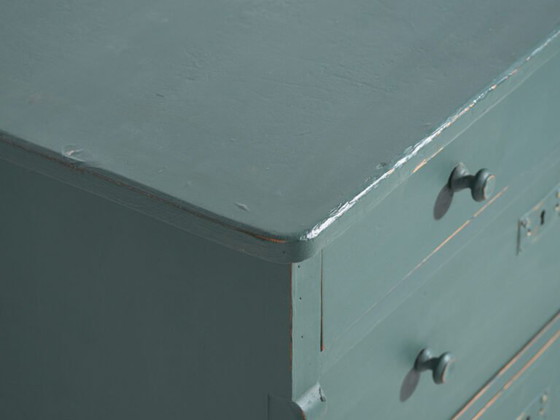 Commode ancienne en pin peint – Commode verte rustique européenne – circa 1900 #4 (photo 19 of 40)