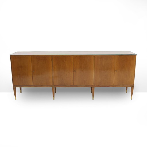 Vintage Sideboard With Glass Top