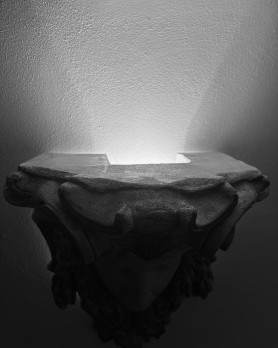 Image 1 of Unique sculptural wall lamp with a warm, classic look