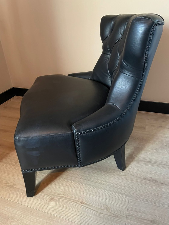 Sam Piet Boon Armchair – Leather, Wood (photo 7 of 8)