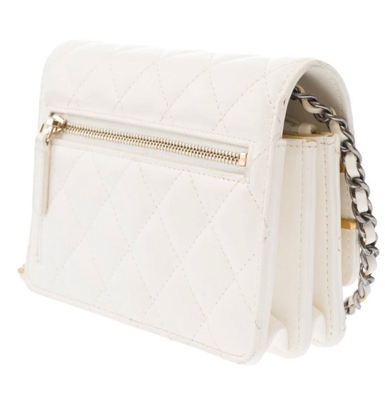 Image 1 of Borsa CHANEL Timeless/Classique en Cuir Blanc - 103251 Prezzo di vendita