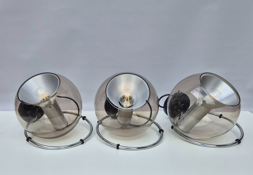 Vintage wall lamp - Raak set of 3 globes - 1970s