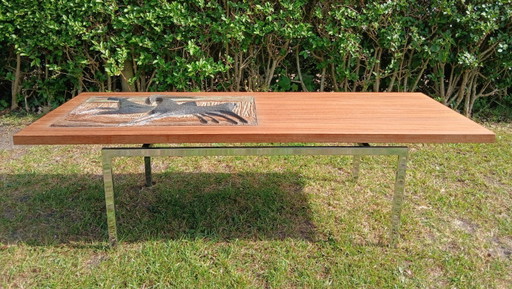 Mid century ceramic coffee table. 