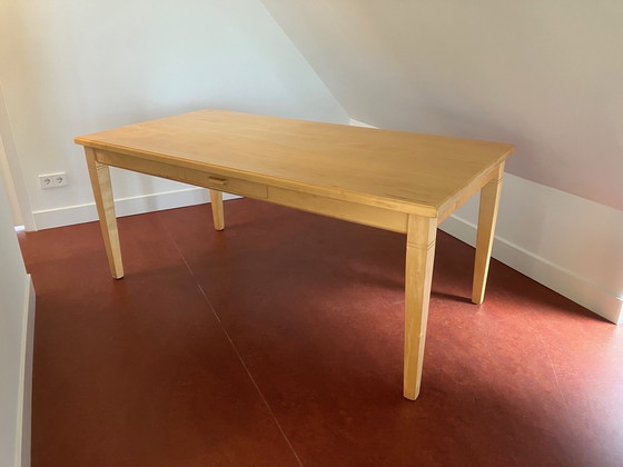 Image 1 of Solid Maple Dining Table 180 x 90 - Handmade - Very Neat Condition