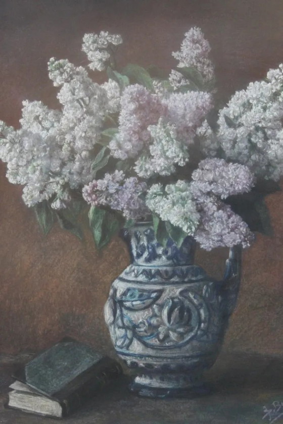 Painting "Lilacs in a vase" – Paintings & Drawings, Wood (photo 5 of 14)