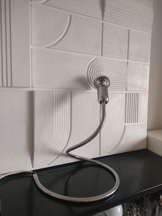 Image 1 of Vintage design snake chroom tafellamp 