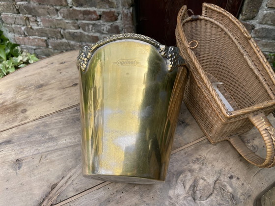 Image 1 of Enfriador de champán plateado Enfriador de vino Agrinet Francés