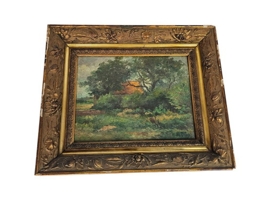 Image 1 of Olio su tela - Paesaggio - firmato - primo quarto del XX secolo