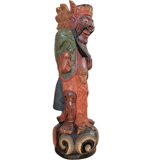 Dvarapala balinese policromo (Guardiano del Tempio) – Sculture, Wood (photo 3 of 10)