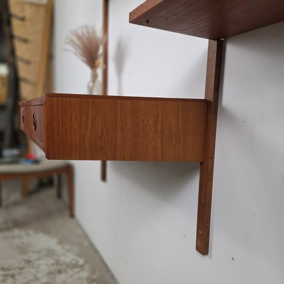 Vintage 60s Danish teak modular shelving unit Mid Century, Wood, Brown, Mid Century Modern (photo 17 of 22)