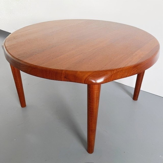 Image 1 of Tavolino da caffè rotondo in teak di design danese di metà secolo, John Boné Mikael Laursen, anni '60