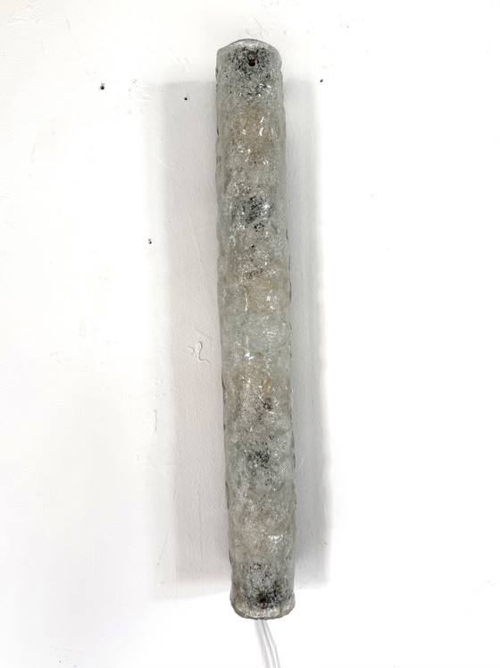 Lampada da parete vintage in vetro effetto ghiaccio, Hillebrand '70 – Applique, Glass, Metal (photo 6 of 15)