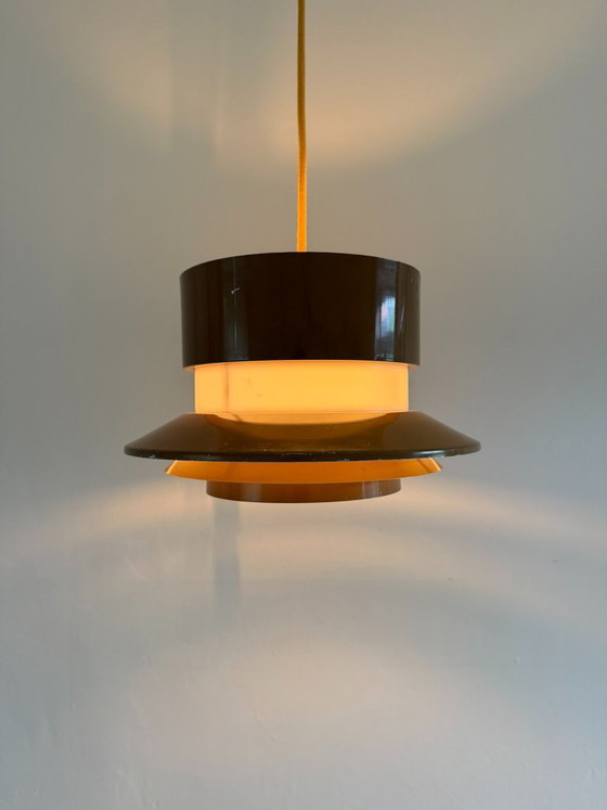 Vintage Carl Thore Trava pendant - Granhaga - Swedish design lamp, Pendant lamps, Aluminium, Brown (photo 2 of 10)