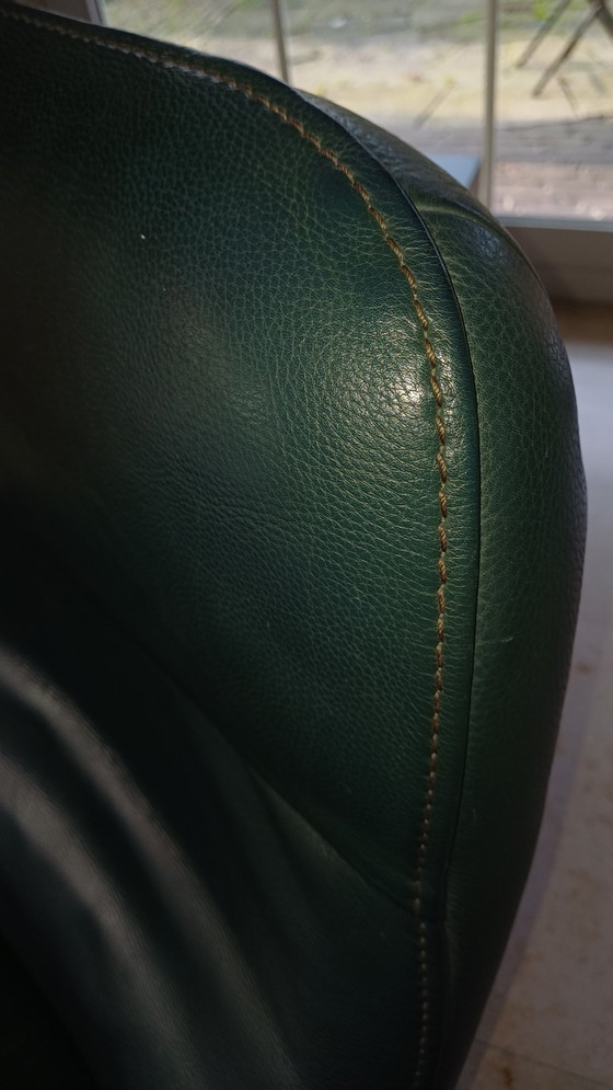 Image 1 of Poltrona reclinabile Sede DS 55 regolabile in pelle di bufalo verde scuro