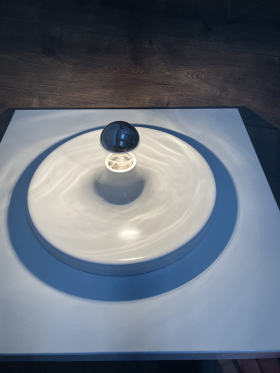 Image 1 of Vintage zeldzaam wit wandlamppaneel, Duitsland, jaren 80