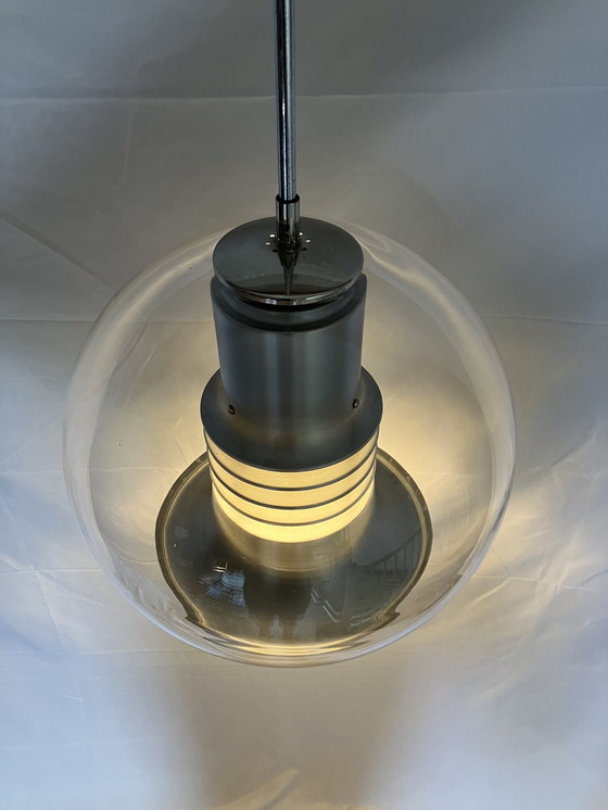 Image 1 of Space age vintage glass pendant lamp by Leclair & Schäfer
