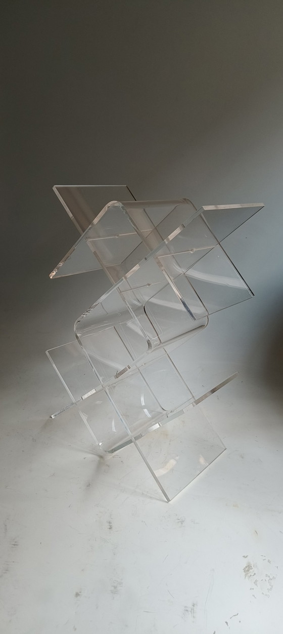 Image 1 of Porte-bouteilles en plexiglas au design vintage