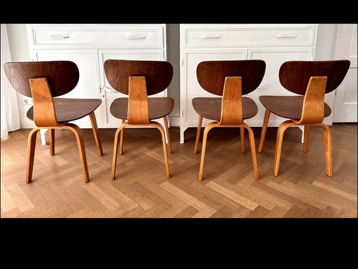 Pastoe Eetkamerstoelen SB02 door Cees Braakman - Set van 4 Stoelen