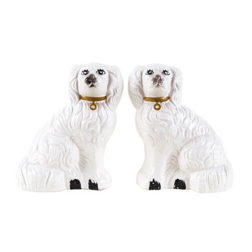 Figurines de chiens en céramique, style anglais, années 1970, fabriquées en Allemagne
