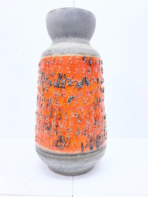 Image 1 of Large floor vase Carstens Tönnieshof 5014/60 in orange/grey
