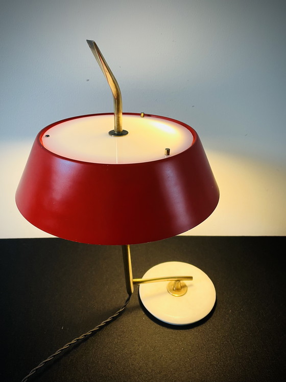 Image 1 of Stilux  - Oscar Torlasco - Marble & Brass Tafellamp - Italië 1950S