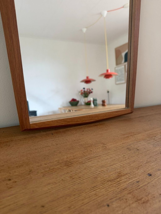 Miroir vintage danois Jansen Spelje en teck - Miroir du milieu du siècle