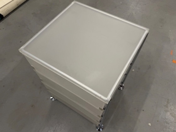 Image 1 of Kartell drawer unit 4 drawers plastic ice cream semi-transparent