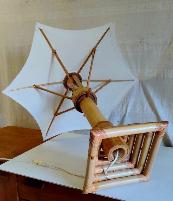Jaren 70 design bamboe Tafellamp – Tafellampen, Bamboo (photo 10 of 10)