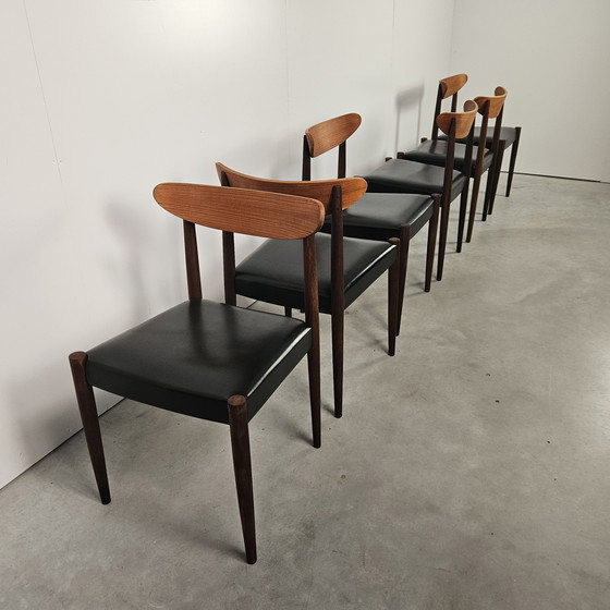 Image 1 of Ensemble vintage de 6 chaises de salle à manger, Oswald Vermaercke