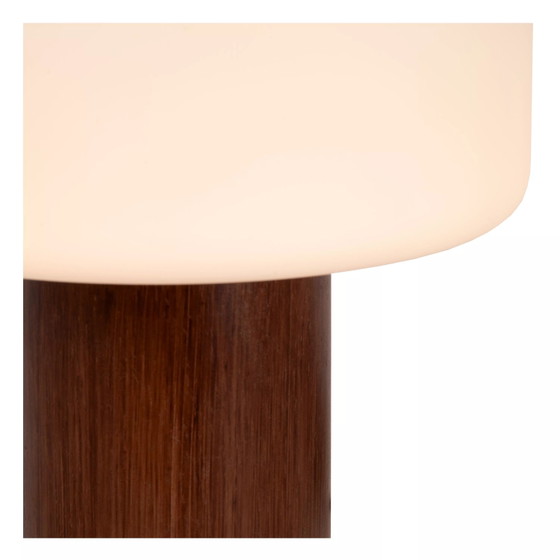 Lampe de Table Lucide Kenan - Aspect Bois Foncé - Japandi (photo 4 of 5)