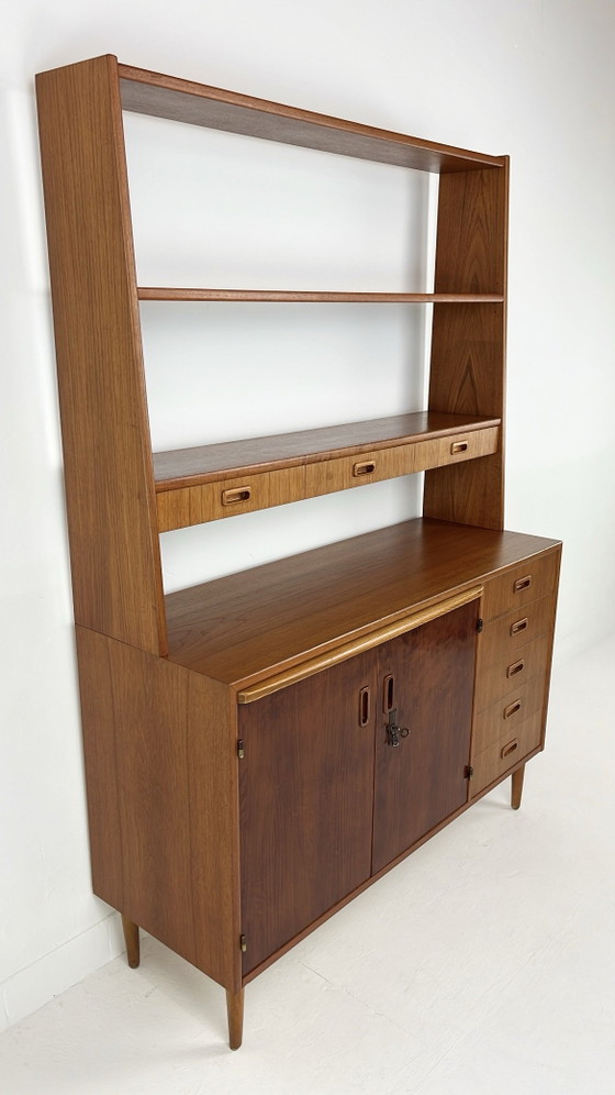 Swedish vintage teak veneer bookcase – Wall cabinet, Wood (photo 15 of 20)