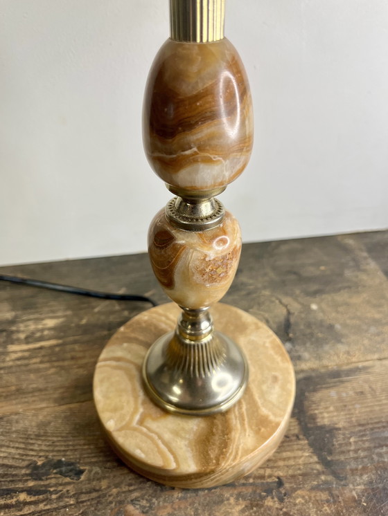 Image 1 of Vintage Mid - Century Marrón Imperial Marble Table Lamp
