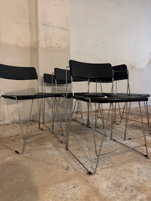 Set of 6 chairs V line Magis by Andries and Hiroko Van Onck