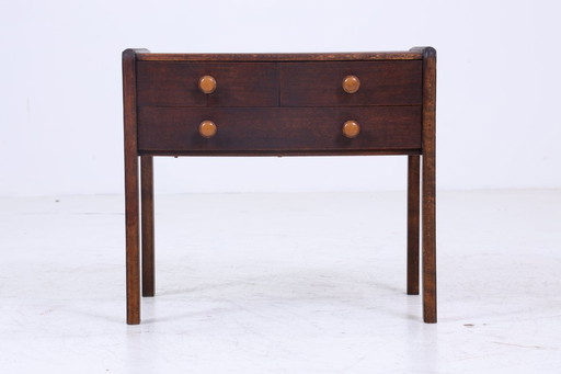 Small vintage chest of drawers | Mid - Century drawer cabinet | 60s wood storage #06-57