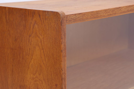 Image 1 of Cassettiera vintage con ante in vetro anni '60 | Armadio da corridoio di metà secolo | Legno retrò anni '70 #06-18