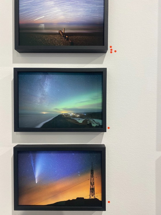 Image 1 of Northern Lights and Milky Way in Iceland, framed with museum glass 20x30, edition 3/15