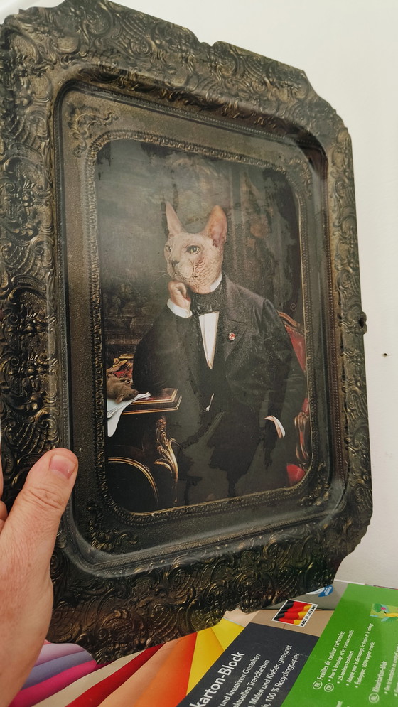 Image 1 of Ibride Visconti Familie, Made in France, dienblad/wandhanger, antieke stijl met dieren