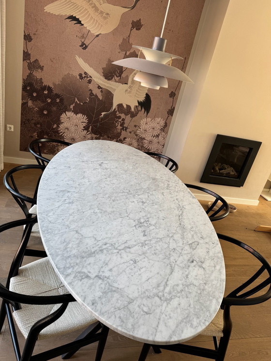 Image 1 of Ovale marmeren tafel (220x110cm)
