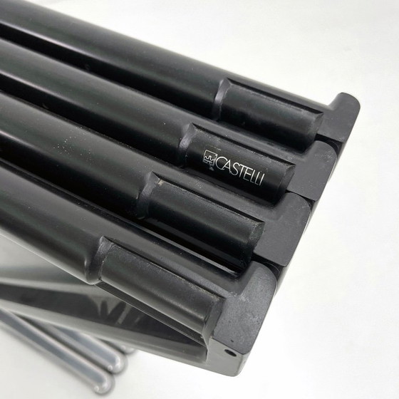 Image 1 of Zwarte Plana opklaptafel van Giancarlo Piretti voor Castelli, jaren 70