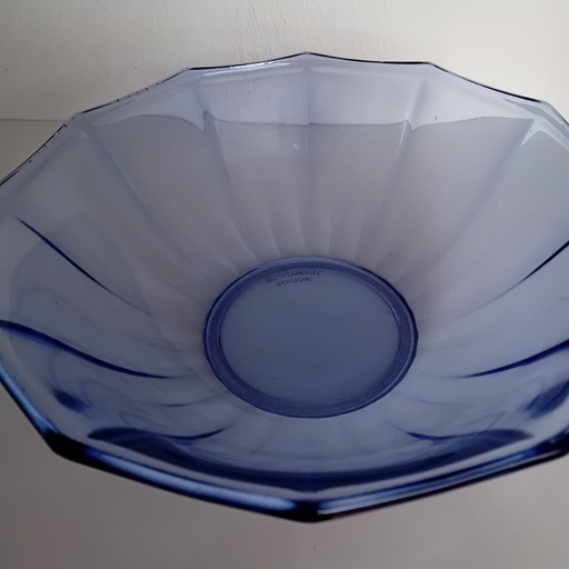 Paars/Blauwe Schaal van Val Saint Lambert