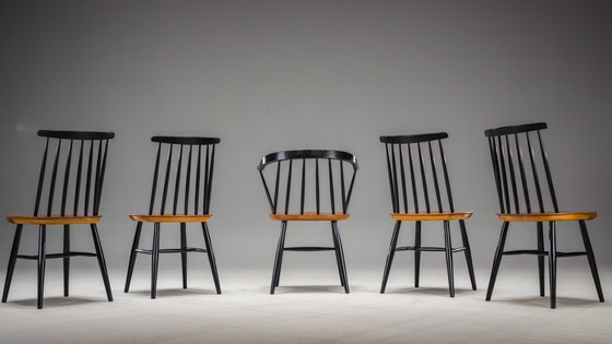 Image 1 of Fanett-Esszimmerstühle, Ilmari Tapiovaara zugeschrieben, 1960er Jahre, 5er-Set